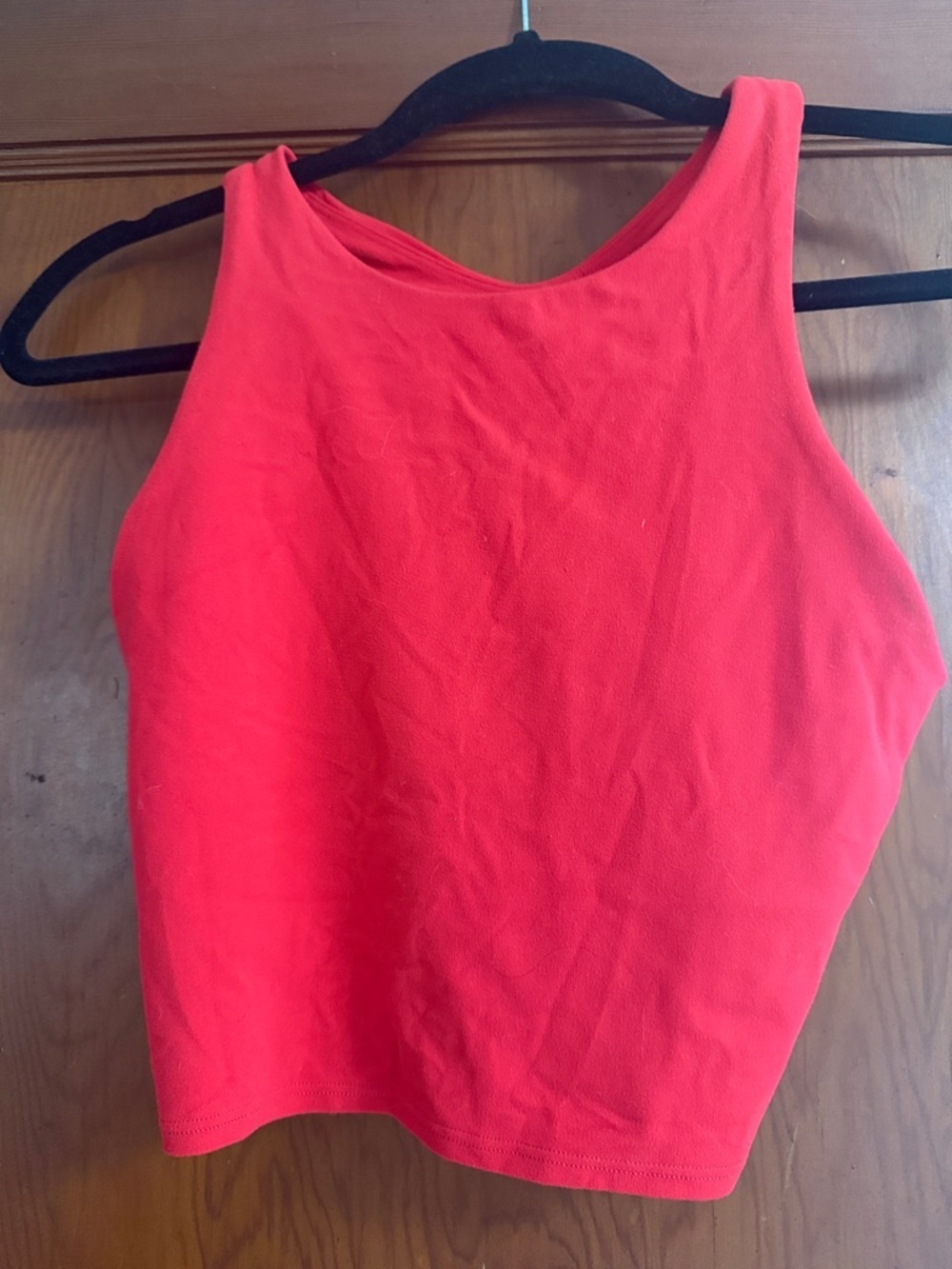 Athleta Bright Red Sleeveless Crop Tank Size Medium